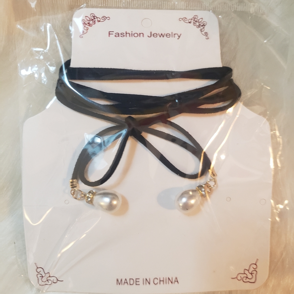 Faux Leather Tie Choker